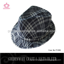 Cheap promotional fedora hat checkered